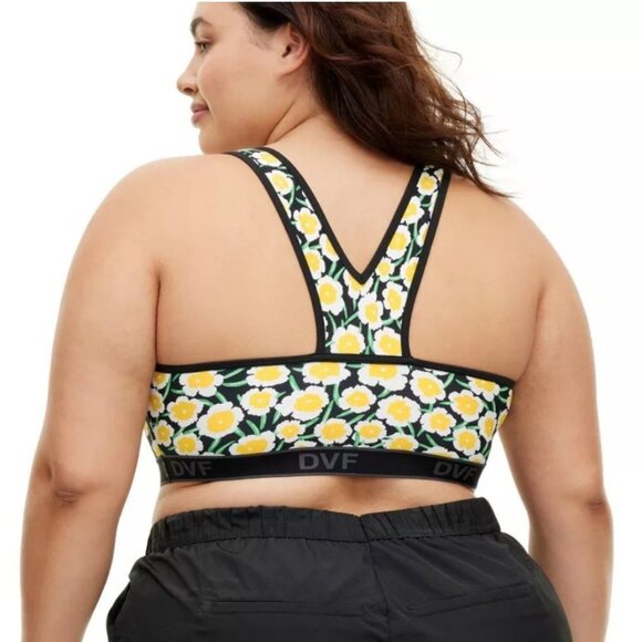NWT DVF x Racerback Yellow Poppy Sports Bra Size 3X - Picture 2 of 13